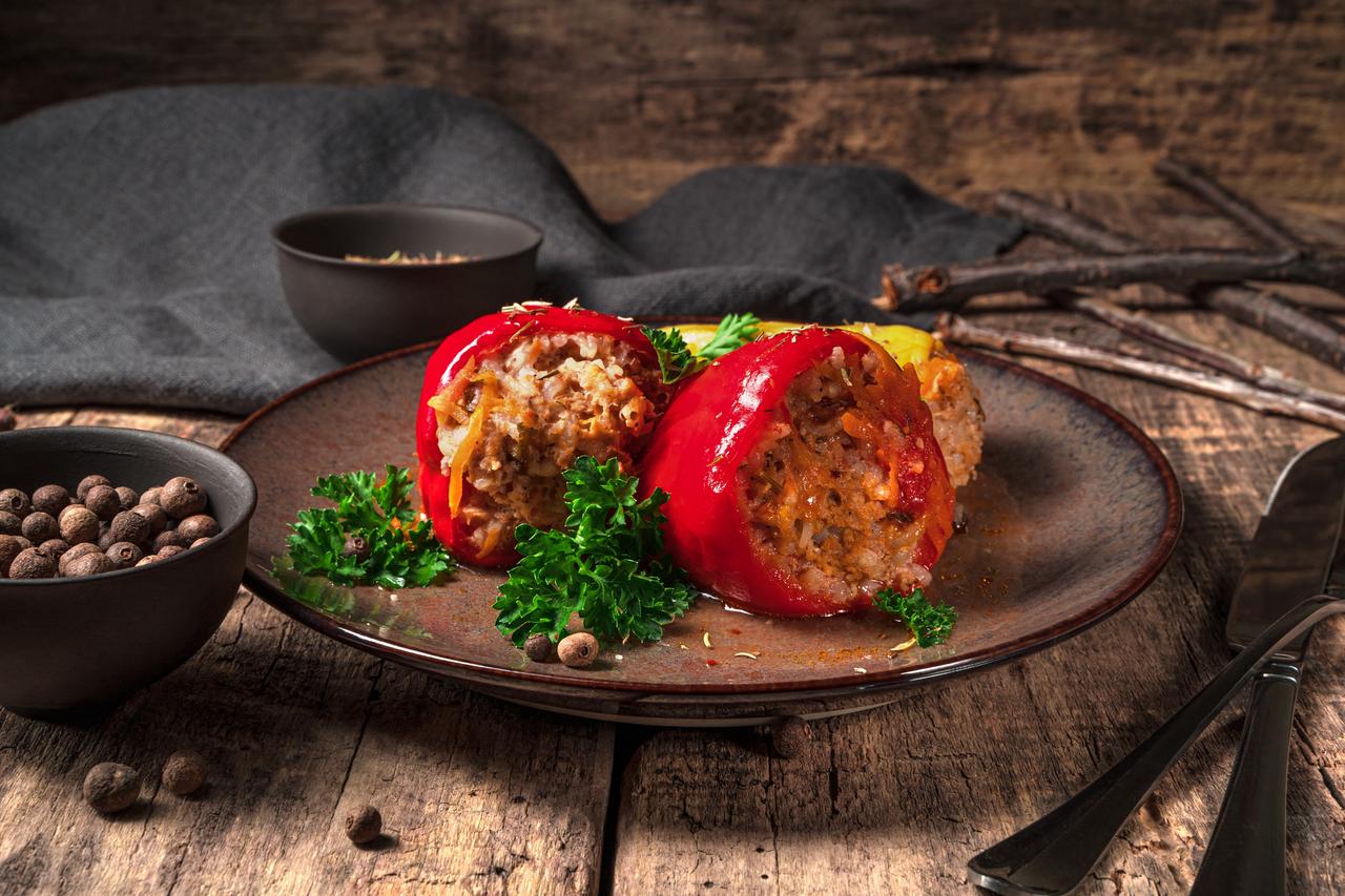Low-Carb Dinner Recipes for Weight Loss - Turkey-Stuffed Bell Peppers