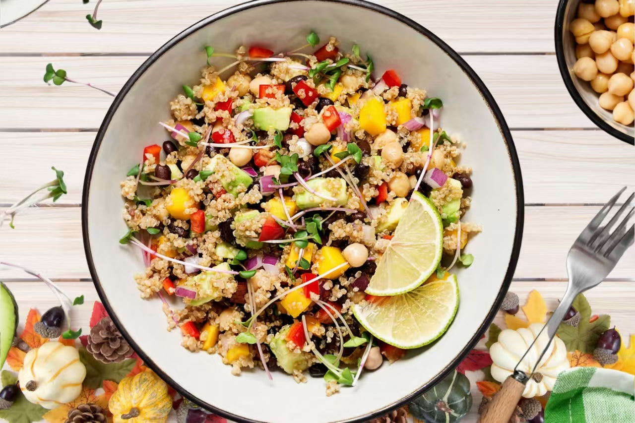 Recipes for Appetite Control - Mediterranean Chickpea and Farro Salad with Feta