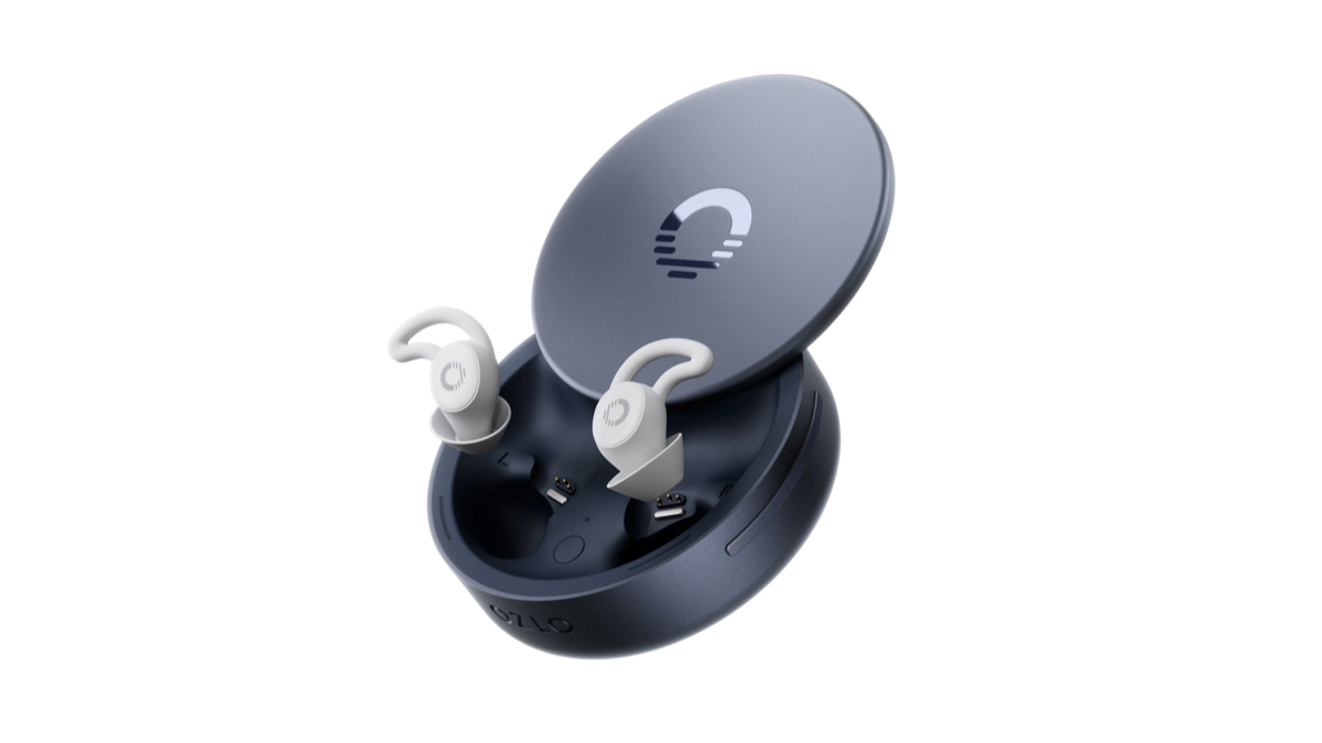 Ozlo Sleepbuds 2 earbuds and open charging case